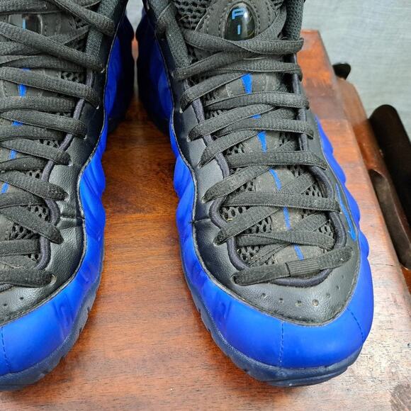 NIKE AIR FOAMPOSITE PRO USED SIZE 8.5 HYPER COBALT BLACK 624041 403 MEN - Picture 7 of 12